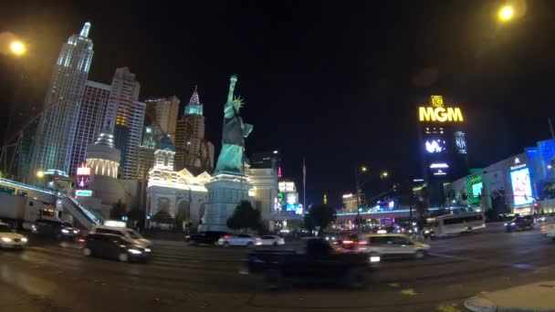 Las Vegas Usa Aug 2018 New York New York Hotel — Stockvideo