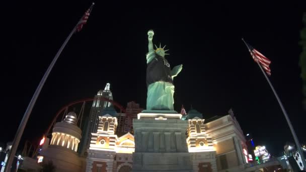 Las Vegas Usa Sierpień 2018 New York New York Hotel — Wideo stockowe