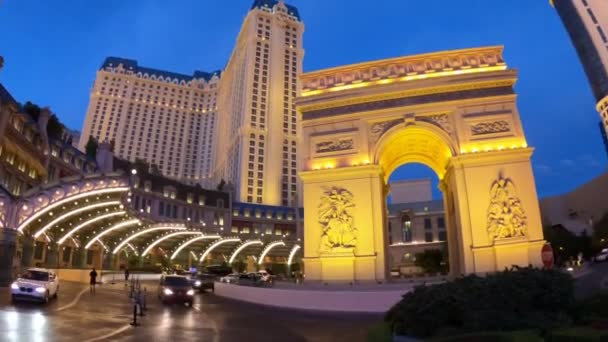 Las Vegas Nevada Verenigde Staten Aug 2018 Las Vegas Parijse — Stockvideo