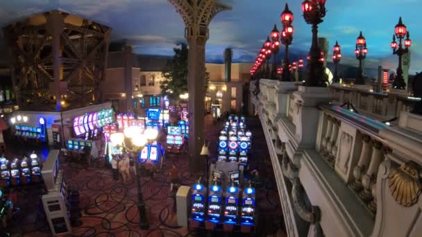 Las Vegas Nevada Usa Sierpień 2018 Las Vegas Paryskie Kasyno — Wideo stockowe