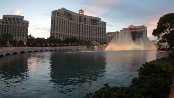 Las Vegas Nevada Statele Unite Aug 2018 Noaptea Cazinoul Bellagio — Videoclip de stoc