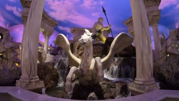 Las Vegas Nevada Usa Aug 2018 Caesars Palace Casino Som — Stockvideo