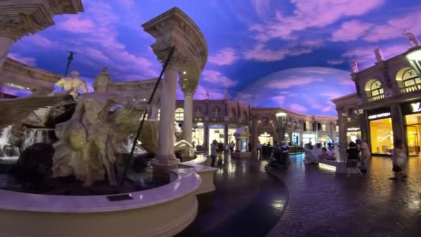 Las Vegas Nevada Verenigde Staten Aug 2018 Caesars Palace Casino — Stockvideo