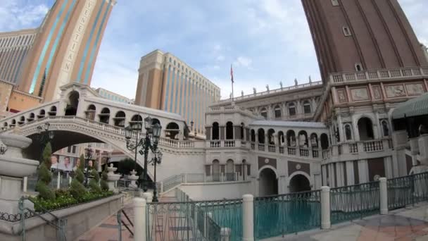 美国内华达州拉斯维加斯 2018年8月 拉斯维加斯的威尼斯赌场是一个奢华的度假胜地 灵感来自意大利威尼斯的浪漫和魅力 — 图库视频影像