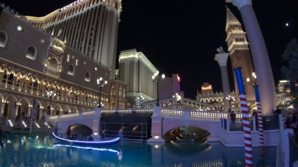Las Vegas Nevada Usa Aug 2018 Das Venezianische Casino Verfügt — Stockvideo