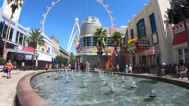 Las Vegas Estados Unidos Aug 2018 Ferris Wheel Maior Roda — Vídeo de Stock