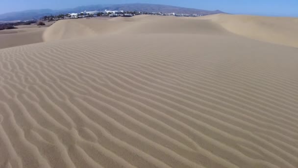 Spanya Daki Gran Canaria Nın Maspalomas Dunes Çöl Manzarası Gran — Stok video