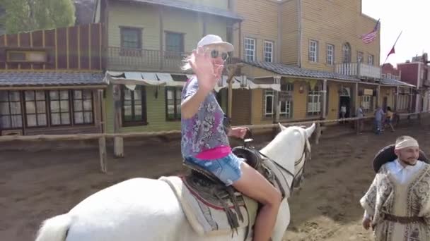 Gran Canaria April 2023 Sioux City Ist Spaniens Erster Wildwest — Stockvideo