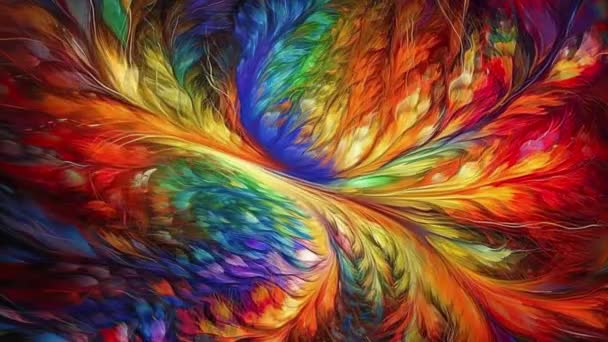 Abstract Fractals Painting Patterns Cascade Interweave Creating Mesmerizing Visual Rhythm — Stock Video