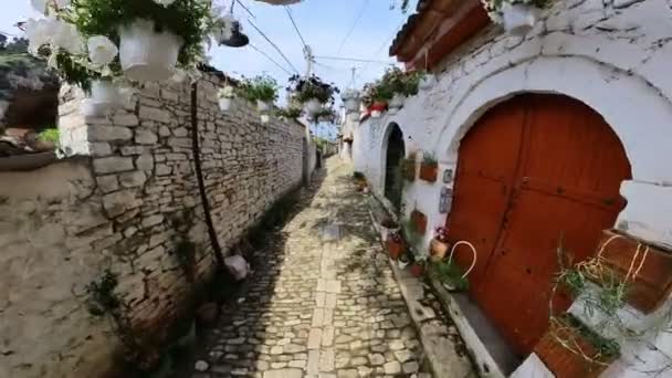 Berat Albanië Mei 2023 Berat Staat Bekend Zijn Warme Gastvrijheid — Stockvideo