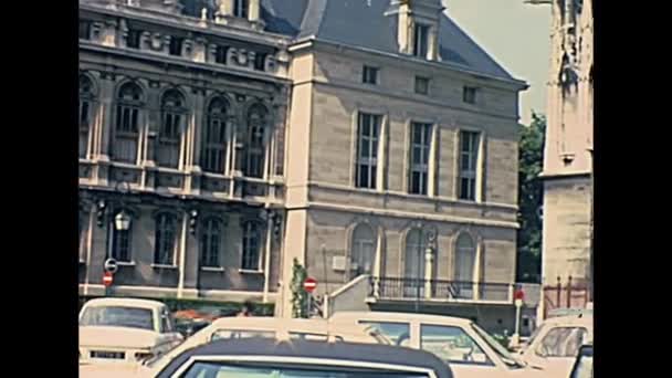 Troyes Francia Circa 1968 Strada Francese Amelie Verjat Rue Cite — Video Stock