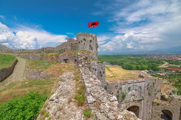 Rozafa Castle Albania Strategic Location Significant Defensive Stronghold Walls Fortifications — Stock Photo, Image