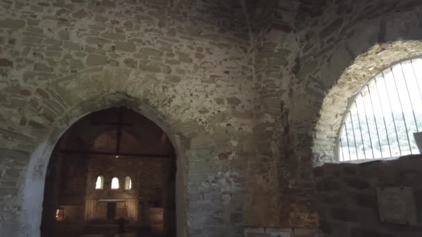 Ακρωτήριο Ρόδων Αλβανία Ιουνίου 2023 Εσωτερικό Της Καθολικής Εκκλησίας Του — Αρχείο Βίντεο