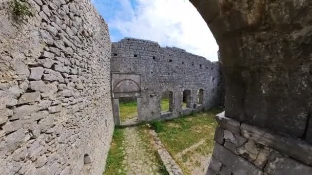Kasteel Rozafa Getuigt Van Indrukwekkende Geschiedenis Architectonische Erfenis Van Albanias — Stockvideo
