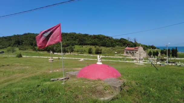Albanisches Kap Rodon Bunker Des Kalten Krieges Während Der Kommunistischen — Stockvideo