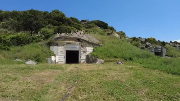 Capo Rodon Bunker Epoca Comunista Albania Questi Bunker Erano Destinati — Video Stock