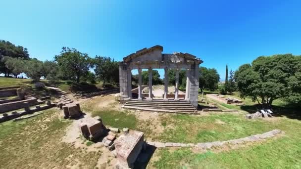 Arco Trionfo Bouleuterion Antica Sala Riunioni Apollonia Sito Albania Apollonia — Video Stock