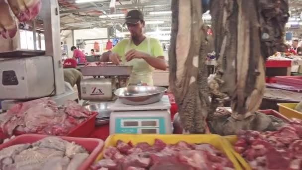 Kuala Lumpur Malaysia Jan 2023 Chow Kit Road Markets Wet — Stok video
