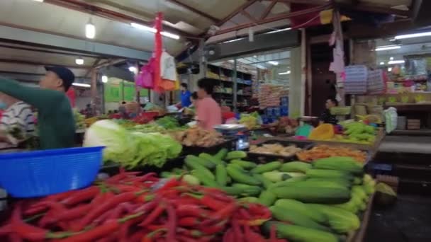 Kuala Lumpur Malásia Jan 2023 Chow Kit Road Market Área — Vídeo de Stock