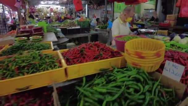 Kuala Lumpur Malezja Styczeń 2023 Rynek Drogowy Chow Kit Znany — Wideo stockowe