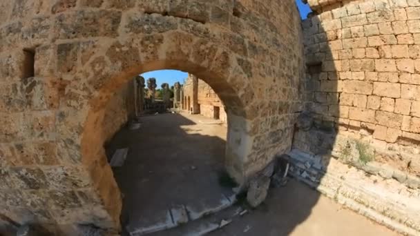 Perge Arkeolojik Sitesi Tarih Meraklılarını Zamanda Geriye Giderek Antik Anadolu — Stok video