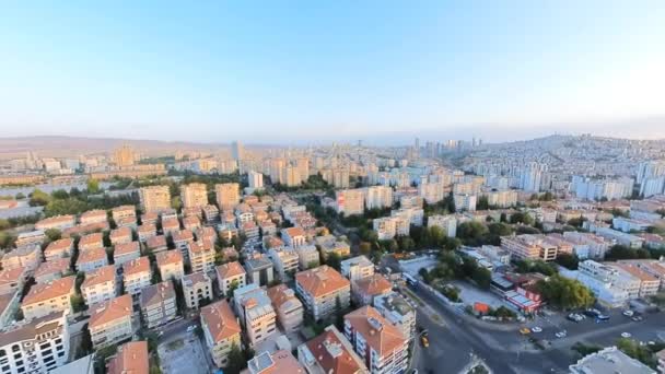 Malerische Skyline Von Ankara Mit Wahrzeichen Wie Der Burg Von — Stockvideo