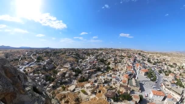 Architektura Zamku Ortahisar Turcji Charakteryzuje Się Kamiennymi Murami Wieżami Które — Wideo stockowe