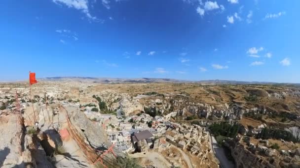 Замок Ортахисар Каппадокии Служил Различным Целям Протяжении Своего Существования Оборонительного — стоковое видео