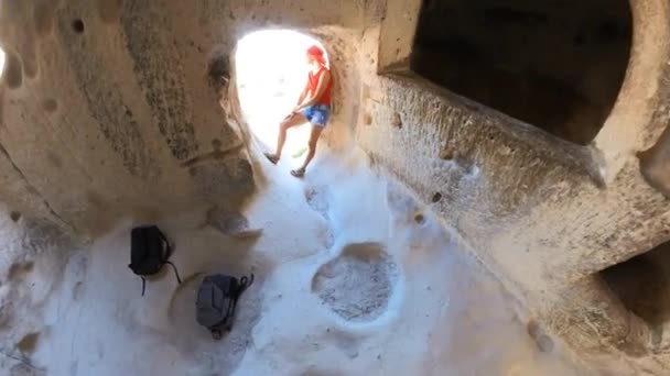 Cappadocië Fairy Schoorstenen Zijn Rijke Geschiedenis Bezoekers Hele Wereld Komen — Stockvideo