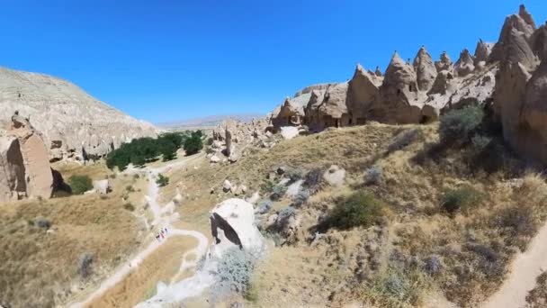 Zelve Open Air Museum Představuje Vývoj Cappadocias Architektonického Dědictví Křesťanské — Stock video