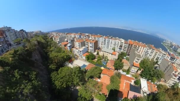 Asansor Znamienitości Historycznej Roku 1907 Panoramie Izmiru Turcji Dzięki Czarującemu — Wideo stockowe