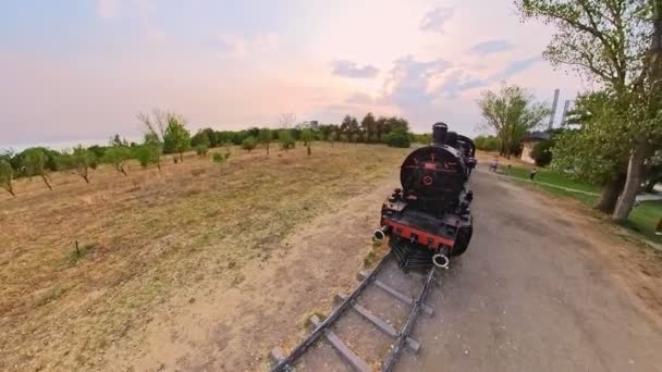 Orient Express Prestigefyllda Lyxtåg Prydd Karaagac Järnvägsstation Edirne Turkiet Byggd — Stockvideo