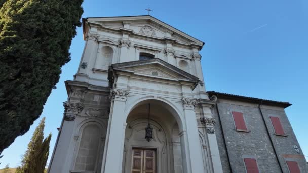 Monticino Sanctuary Brisighella Italy Symbol Devotion Holy Mary Houses Sacred — Stock Video