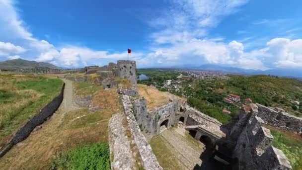 Castello Rozafa Testimonia Illustre Passato Albanese Imponente Patrimonio Architettonico Chi — Video Stock