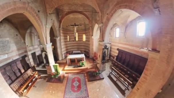 Monteveglio Bolonia Italia 2023 Hyper Lapse Abadía Santa Maria Assunta — Vídeos de Stock