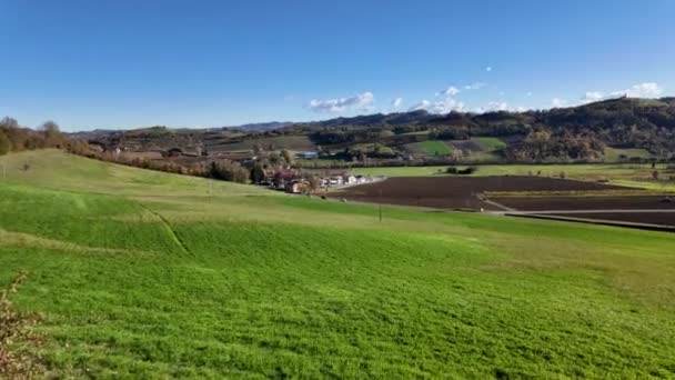 Resor Semester Vingården Terrasser Panoramalandskap Valsamoggia Kommun Huvudstaden Bologna Emilia — Stockvideo