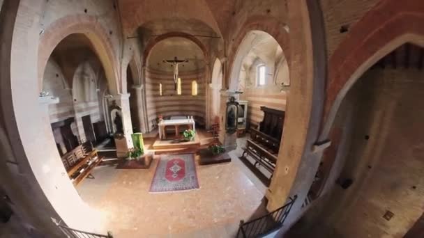 Monteveglio Bolonia Italia Noviembre 2023 Abadía Santa Maria Assunta Cautivando — Vídeo de stock