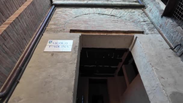 Δρόμος Vicolo Paolina Ένα Αρχαίο Δρομάκι Στο Χωριό Brisighella Είναι — Αρχείο Βίντεο