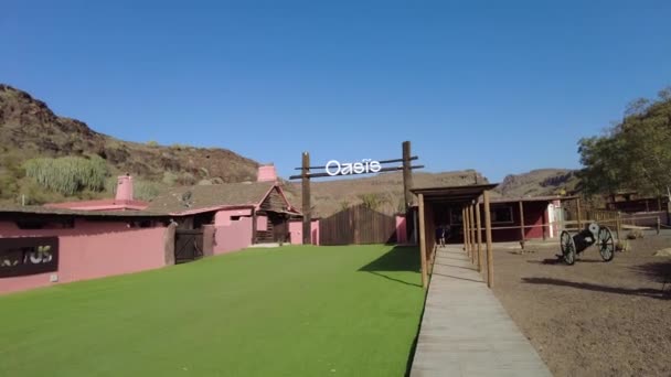 Gran Canaria April 2023 Sioux City Eerste Attractiepark Wild West — Stockvideo