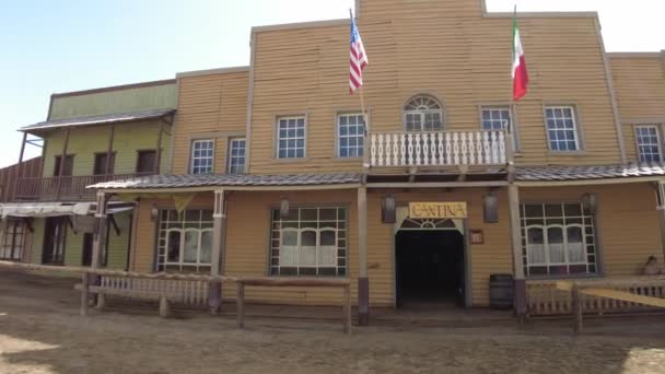 Parc Sioux City Gran Canaria Avril 2023 Saloon Avec Drapeau — Video