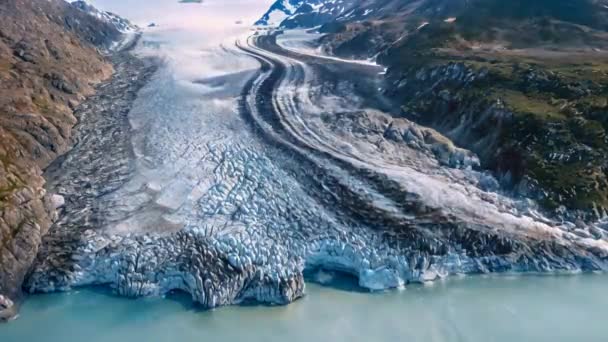 Letecký Pohled Národní Park Glacier Bay Aljašce Spojených Státech Amerických — Stock video