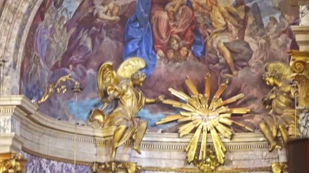 Bologna Italien Februar 2024 Innenraum Des Mittelschiffs Der Wallfahrtskirche Madonna — Stockvideo