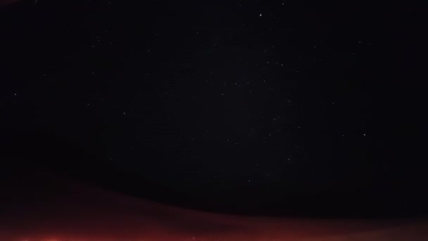 从阿曼Jannuary空旷的四分之一沙漠或Rub Khali沙漠的沙丘带着银河的蓝天 繁星场和星系的星迹时间 — 图库视频影像