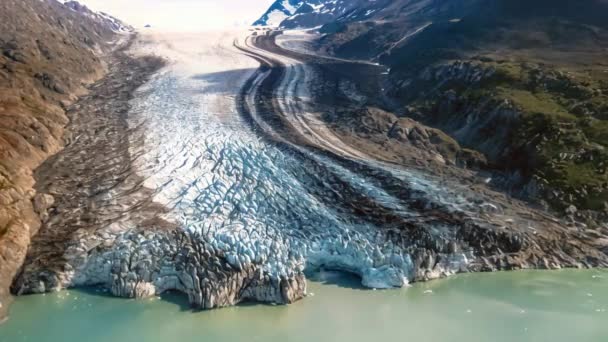 Lenyűgöző Kiterjedésű Glacier Bay Nemzeti Park Alaszkában Található Amerikai Egyesült — Stock videók