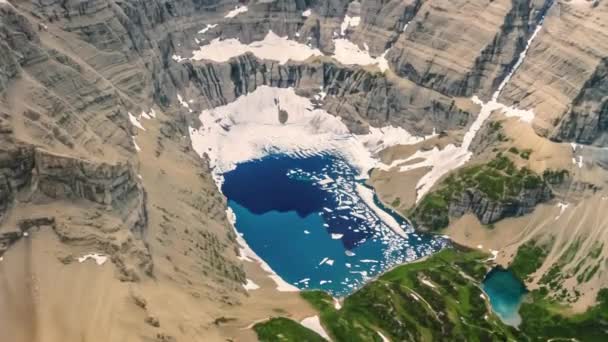 Gleccser Nemzeti Park Montana Hegyi Látható Festői Repülés Egyesült Államokban — Stock videók