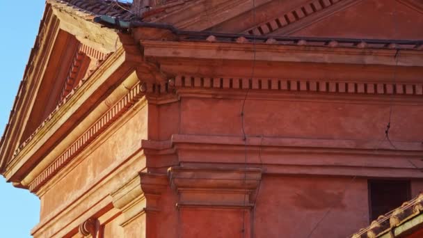 Bologna Şehrinin Yukarısındaki Colle Della Guardia Daki San Luca Kutsal — Stok video