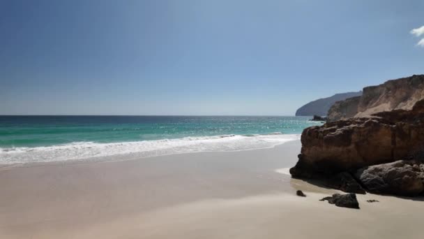Encanto Oculto Fizayah Playa Oculta Ciudad Salalah Omán Panorama Vista — Vídeo de stock