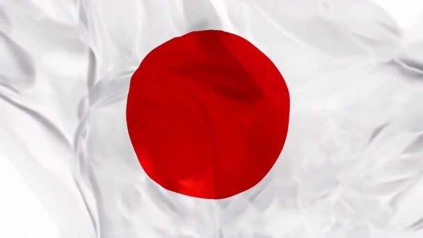 滑らかでシルクなテクスチャーで日本国旗のグラフィックイラスト 3Dイラスト — ストック動画