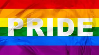 Gurur harflerle siyah renkli Gay Pride bayrak.