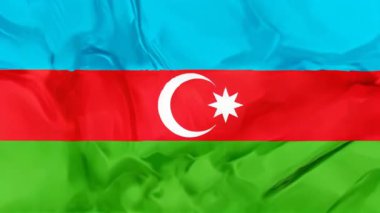 3d arka planda bayrak sallayarak Azerbaycan Millî.